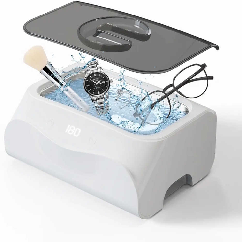 Ultrasonic Jewelry Cleaner, 1000ml Large Capacity Ultrasonic Cleaner W/ 5 Modes